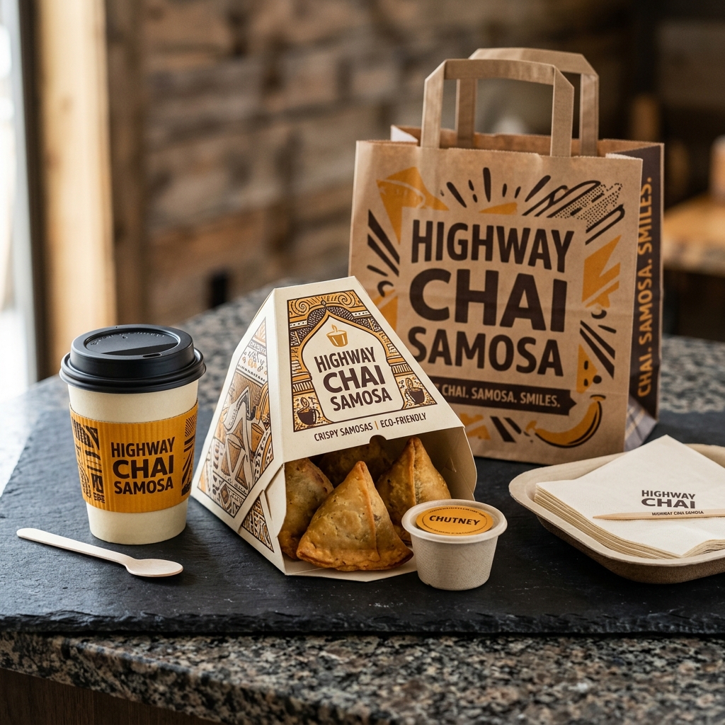 Highway Chai Samosa premium eco-friendly packaging collection